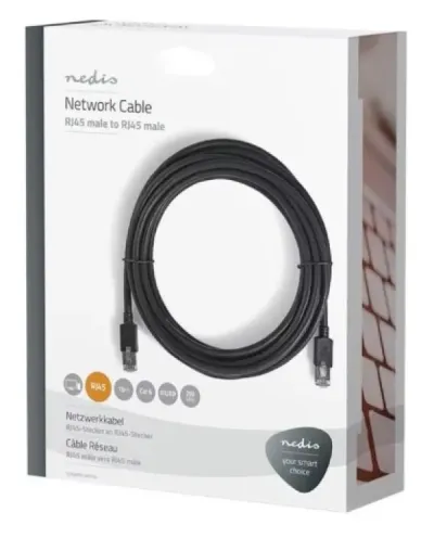 Nedis CCBW85100AT150 Mrežni kabl CAT5e UTP Patch cord 15m, Crni