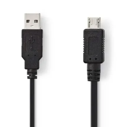 Nedis CCGP60880BK20 Micro USB kabl 2.0 480Mbps 2m Okrugli