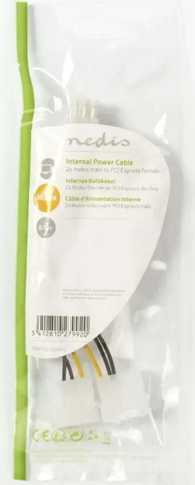 Nedis CCGP74210VA015 Molex kabl za napajanje PCI Express kartica 0.20m 2 komada