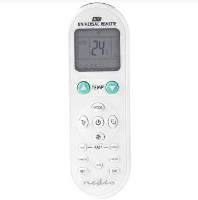 Nedis ACRC1WT Univerzalni daljinski za klimu, Beli