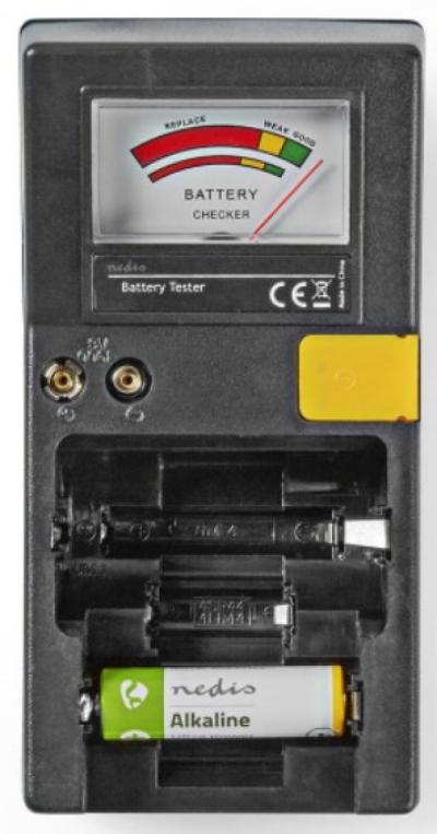 Nedis AA AAA battery tester, black