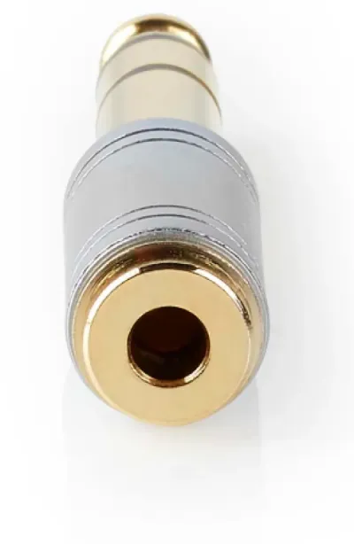 Nedis CAGC23930ME stereo audio adapter 6.35mm male to 3.5mm female, gold-plated contacts, metal, grey