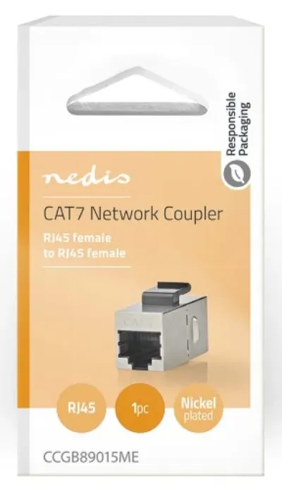 Nedis CCGB89015ME Adapter RJ45 CAT6a / CAT7 Metalni