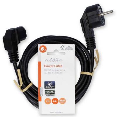 Nedis CEGL10020BK20 Kabl za napajanje računara C13 Pod uglom 2m