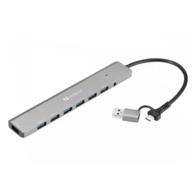 Sandberg USB Hub USB-A/USB-C 7 USB 3.0 portova
