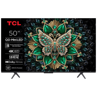TCL 50C6K Smart C6K Premium QD-MiniLED 4K Google TV television, black