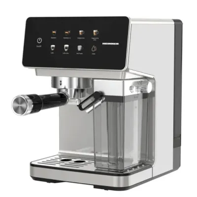 HEINNER HEM-LK20DMLK эспрессо-кофемашина, 20 bar, контейнер для молока 1.6L, серая