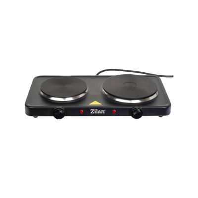Electric Hot Plate with Two Burners Zilan ZLN2181/power 2500W/thermostat/black