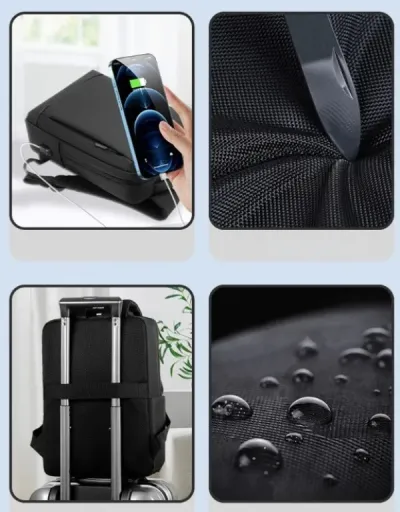 Gembird NCC-15-KLB021 laptop backpack 15.6" USB connector, black
