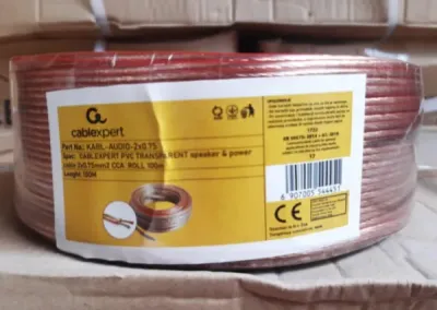 Gembird KABL-AUDIO-2X0.75/TP speaker cable 2x0.75mm² 100m, transparent