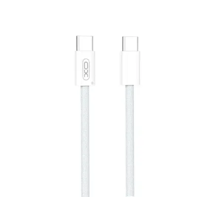 XO NB-Q260B USB Kabl za punjenje uređaja Tip C na Tip C 1.5m 60W, Beli pleteni