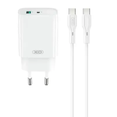 XO CE30 USB Punjač USB-C/USB-A sa tip C kablom 30W