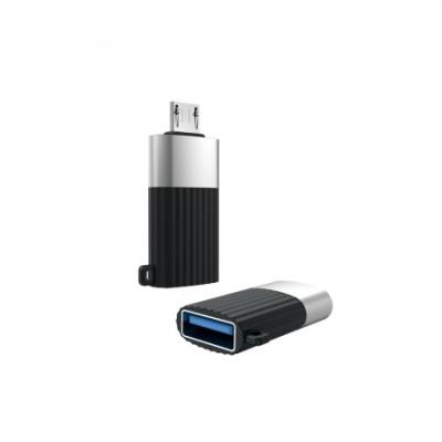 XO NB149-G adapter USB 2.0 na mikro USB, Crn