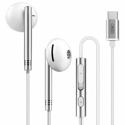 XO EP29 USB-C headphones with microphone, silver