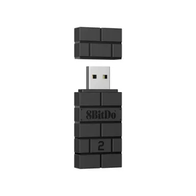 8BitDo Gamepad adapter USB Wireless Adapter 2 PC PS Mac XBox Switch Android, Crni