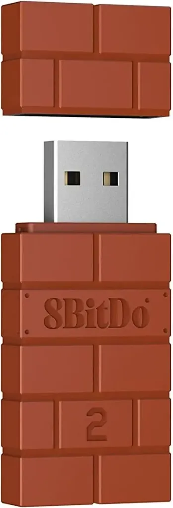 8BitDo Gamepad adapter USB Wireless Adapter 2 for PC PS Mac Xbox Switch Android, orange