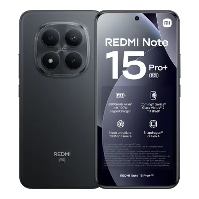 Xiaomi Redmi Note 15 Pro+ 5G Mobilni telefon 12/512 GB, Crni