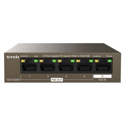 Tenda TEG1105PD Mrežni prekidač sa 5 portova POE gigabit