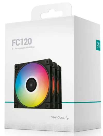DeepCool FC120 Set ventilatora za kućište ARGB 4-pin 120x120x25mm, Crni