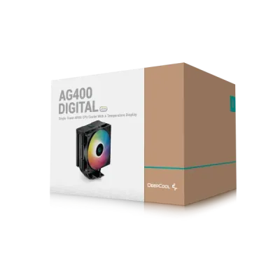DeepCool AG400 Digital Kuler za procesor sa displejem 120mm 2100rpm, Crni