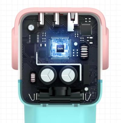 UGREEN CD361 Uno GaN mrežni punjač 65W (2x USB-C + 1x USB-A) tirkizni