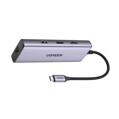 UGREEN USB Hub 6 in 1 USB-C USB HDMI Ethernet концентратор, серый