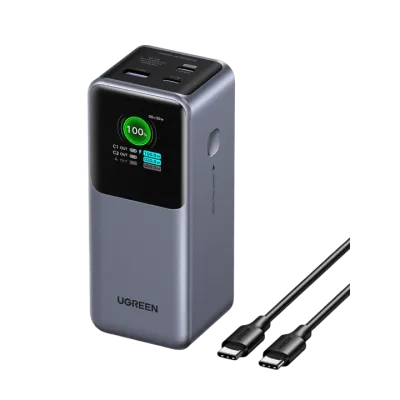 Ugreen Nexode power bank 20000mAh 130W (2x USB-C, 1x USB-A) sivi