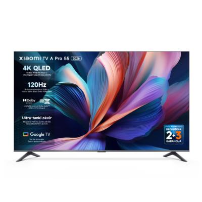 Xiaomi A Pro 55" Televizor QLED 4K UHD Google TV 2026, Crni