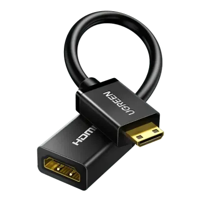 UGREEN Mini HDMI to HDMI M/F adapter, black