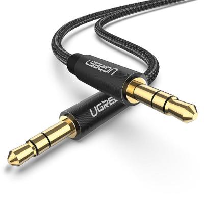 UGREEN AUX kabl 3.5mm 1m gold AV112, Crni