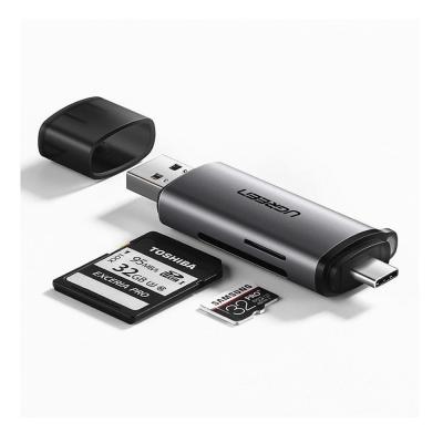 UGREEN CM185 2u1 citac kartica (USB-A + USB-C) za SD i microSD sivi (50706)