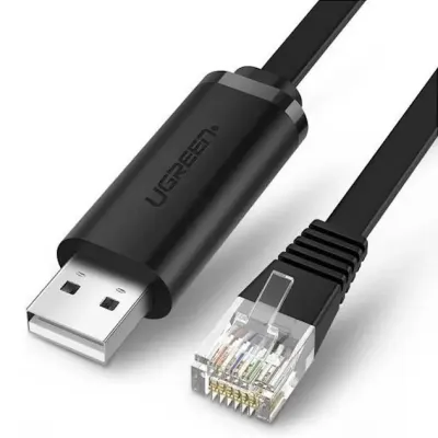 UGREEN CM204 console cable USB to RJ45 3m, black