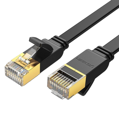 UGREEN NW106 network cable STP CAT 7 flat with connectors 10m, black