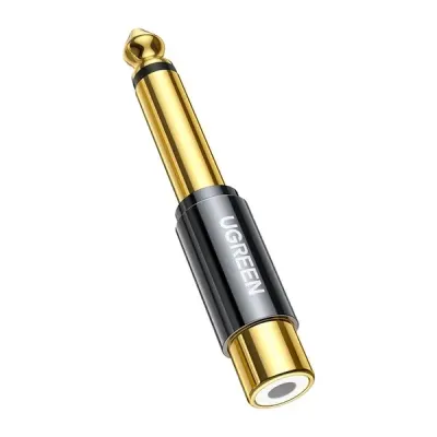 UGREEN AV169 6.35mm male to RCA female audio adapter, gold-plated