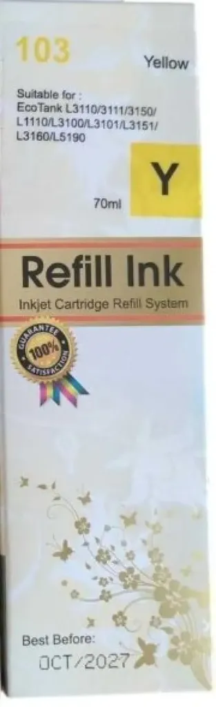 Sinocopy EPIJY103SC Inkjet dopuna za Epson SINO 70 ml, Žuta