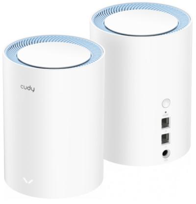 Cudy M1200 WiFi ruter 2-pack AC1200 Dual Band 2.4+5Ghz Mesh System MIMO TR069 OpenWRT