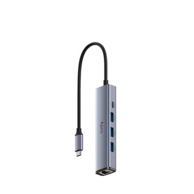 Cudy UH605 Adapter-konverter USB Tip C-3xUSB 3.0+RJ45