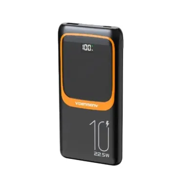 Denmen DP29 Eksterna baterija 10000mAh 22.5W Type-C USB-A Type-C kabl Lightning kabl, Crna