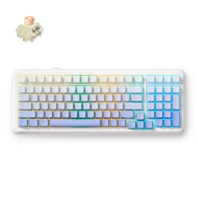 Mchose K99 V2 Bežična gaming tastatura Mehanička, Bela