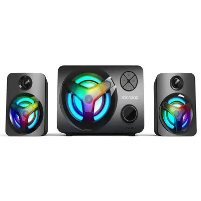 Microlab U210/11W/USB Bluetooth zvučnik 2.1 Napajanje 3.5MM SD FM 7 LED osvetljenja, Crni