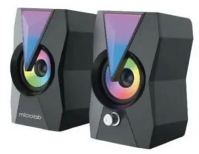 Microlab B25 Set zvučnika 2x3W USB 3.5mm RGB, Crni