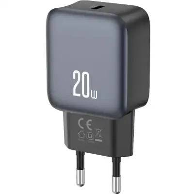 XO L153 Punjač USB-C 20W, Crni