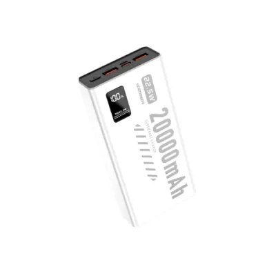 Denmen DP45 Eksterna baterija 20000mAh PD 20W QC3.0 2x Tip-C USB-A, Bela