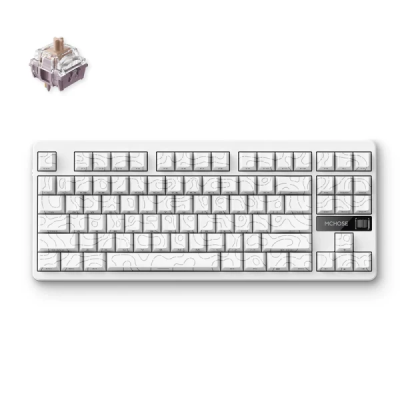 Mchose G87 Mehanička Bežična gaming tastatura Topographic, White