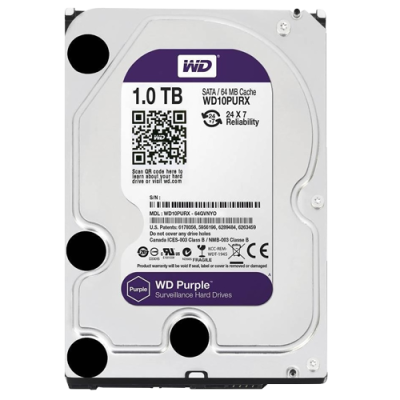 Western Digital WD10PURZ Hard disk 1TB 3.5" SATA III 64MB IntelliPower Purple