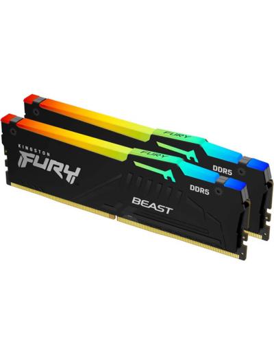 Kingston KF556C40BBAK2-16 Ram memorija DDR5 16GB 2x8GB 5600MHz Fury Beast RGB