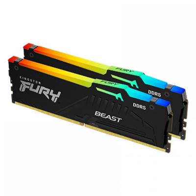 Kingston KF556C40BBAK2-64 RAM Memorija Fury Beast DIMM DDR5 64GB (2x32GB kit) 5600MT/s RGB