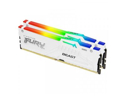 Kingston KF556C36BWEAK2-64 RAM memorija DDR5 DIMM 64GB 2x32GB 5600MHZ FURY Beast White RGB/EXPO, White