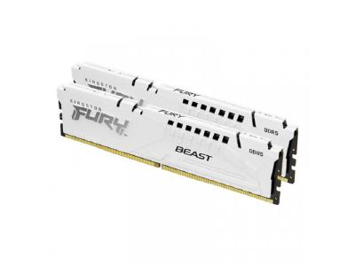 Kingston KF552C40BWK2-64 RAM memorija DIMM 64GB 2x32GB DDR5 5200MHZ FURY Beast White XMP, White