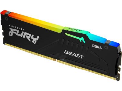 Kingston Fury Beast RAM memory 16GB DDR5 6000MHz RGB CL30 EXPO XMP 288-pin 16Gbit, black